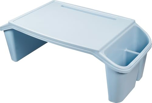 Aidapt Plastic Bed Tray Table with Legs and Side Storage. Portable, Breakfast in Bed, Laptop Stand, Tray, Reading, Drawing, Gaming, Elderly, Portable table, Dining Tray, Pink