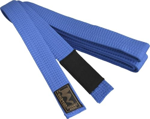 TEKKA BUDO BJJ Gürtel Brazilian Jiu Jitsu Farbgürtel Blau, schwarzer Balken 260 cm