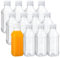saerryor 12 bottiglie quadrate da 250 ml, con coperchio, in plastica, a prova di perdite, riutilizzabili, per frullati, succhi, birra, latte
