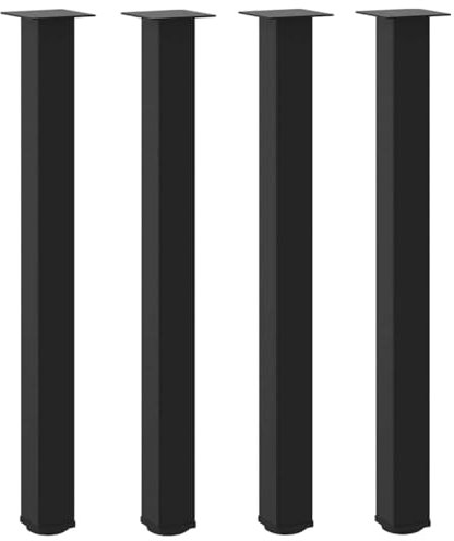 vidaXL Pieds de Table de Bar 4 pièces Noir 100-102 cm Acier