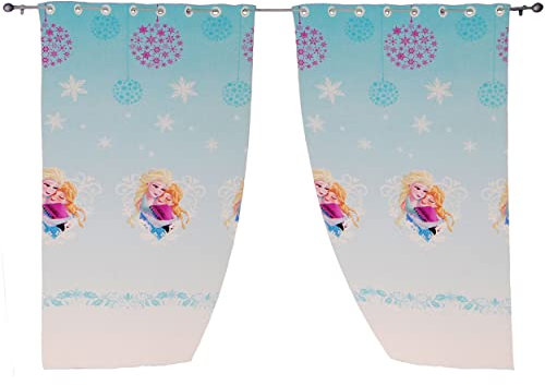 alles-meine.de GmbH 2 Stück Vorhänge/FERTIG - Gardinen aus Chiffon - die Eiskönigin - Frozen - je 140 * 240 cm lang - transparent Organza/Voile - für Fenster & Türen / ..