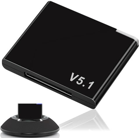 30 Pin Bluetooth Adapter, Bluetooth Audio Receiver, Portable Mini Music Receiver Adapter, 30 Pin Bluetooth Adapter 5.1 Bluetooth Receiver for iPhone iPod Cell Phone Docking Station