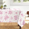 Arquiel Tischdecke Rosa Blumen, Tischdecken Abwaschbar Rechteckige Tischtuch Blätter Tischdeck für Haus Küche Esszimmer Party Dekoration(140 x 180 cm)