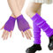 CWENDANER Elastische Neon Beinstulpen und Netzhandschuhe, Leg Warmers, 80er 90er Jahre Kostüm Zubehör, Cosplay Kostüm Zubehör Disco Party Karneval Zubehör