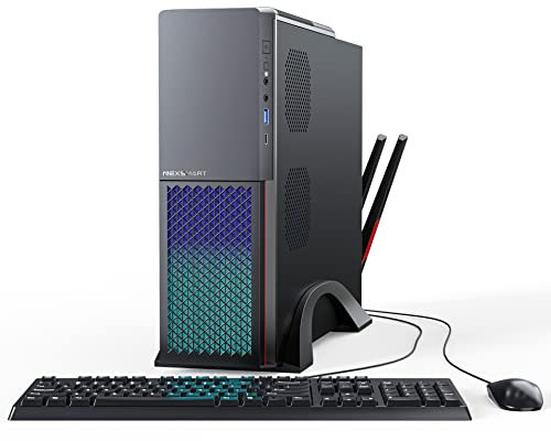 DREAMFYRE Desktop PC 16GB RAM 512GB SSD Core i7 Processor Desktop Computer With 2.4G/5G/6G WiFi6E Bluetooth 5.3, Small Size and RGB Light, Mouse Keyboard