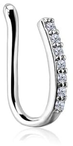 Faux piercing diamants SILAS clip nez ou oreille LOVEPIERCING