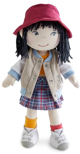 HABA Yuki – Muñeca de Tela Fresca de 30 cm para niños pequeños, fácil de Poner y Quitar, fácil de Limpiar y Lavable, a Partir de 18 Meses, 2011829001