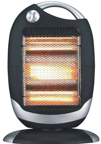 Easy Shopping® Halogen Heater 3 Bar Electric Heater with Adjustable 400w, 800w, 1200w Heat Setting and Safety Tip Over Switch & Carry Handle, Light weight Moveable Super Silent Overheat