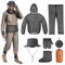 Ensemble de 5 pièces anti-moustiques avec chapeau et filet anti-moucherons, protection contre les moustiques, filet léger en maille, vêtements d'été avec veste, gants, pantalon pour la pêche, le