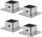 Coshar 4 piezas de base cuadrada de acero inoxidable para piso, base de brida cuadrada para barandilla de cubierta de valla o montaje en cubierta (1.2 x 1.2 pulgadas)