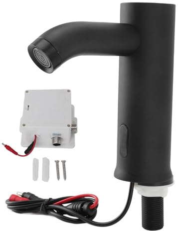 Marhynchus Robinet de Capteur de Mouvement Automatique Robinet D'évier sans 15-20 Cm Distance de Détection pour la Cuisine de la Salle de Bain Noir