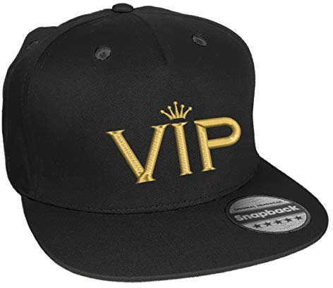 Snapback bestickt mit Motiv VIP und Krone in Gold Basecap Stickerei