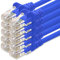 1aTTack.de 7,5m Cavo di Rete blu - 10x - Cat.6 Ethernet Gigabit Lan RJ45 10 100 1000 Mbit s - Cavo Patch UTP compatibile con Cat.5 Cat.5e Cat.7 Cat.8 - blu - 10x - 7,5m