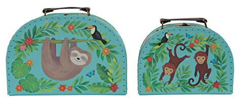 Sass and Belle Faultier Koffer: Set von 2 Faultier und Friends Koffer