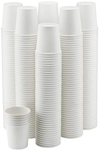 NYHI 300 Pack Disposable White 4oz Small Paper Cups Hot Cold Coffee Cup for Water Juice Espresso Tea Ideal for Water Coolers Parties Bathroom Mouthwash