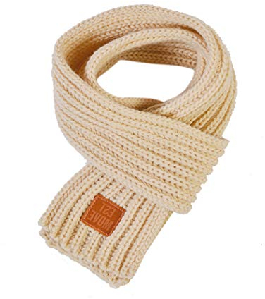 Ranvi Kinderschal, warm im Herbst und Winter, handgestrickter Flaum, beige
