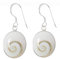 Muschel Schmuck (Ohrringe) Muschel Kreiselschnecke Operculum Shiva Eye Ohrhänger 925er Sterling-Silber Modellnummer 1155