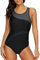 CharmLeaks Damen-Badeanzug, Wettkampfsport, Einteiler, Racerback, Trainings-Badebekleidung - - Small