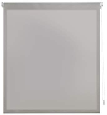 Blindecor Aure | Estor enrollable Easyfix translúcido liso - Gris plata, 52 x 180 cm (ancho por alto) | Tamaño de la Tela 49 x 175 cm | Estores sin herramientas para ventanas