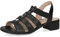 CAPRICE Damen Sandalen mit Absatz mit Nieten mit Riemchen, Schwarz (Black Nappa), 38 EU
