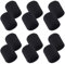 Aipaide 12 Stück Absorbierende Schweißbänder Damen und Herren Schwarz Baumwolle Handgelenk Wristbands für Sport Basketball Laufen Fahrrad Joggen Fußball Tennis