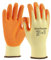 A406 12 Pair Orange Latex Coated Gloves Rubber Work gloves for Builders Gardening Scaffolding work safety gloves (Large/8)