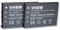 vhbw 2X Akku Ersatz für Casio NP-20DBA für Kamera Digicam DSLR (550mAh, 3,6V, Li-Ion)