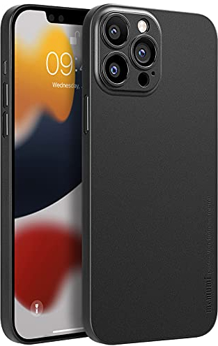 memumi Hülle kompatibel mit iPhone 13 Pro, Mehrweg 0.3mm dick Slim Fit, Matte Finish [rutschfest, Kratzfest] Schutzhülle Extra Dünn Hardcase kompatibel mit iPhone 13 Pro -Schwarz (6.1,2021)