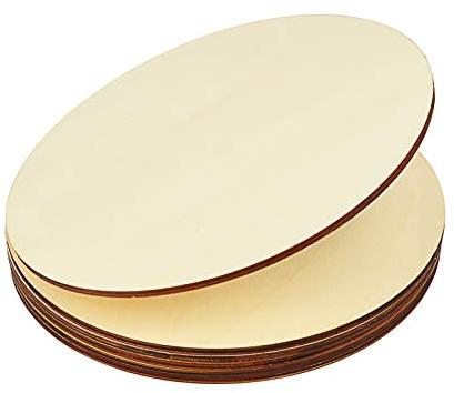 große Holzscheiben 45 cm - 6mm Extra Dick Holzplatte rund (3 Stk) | 5-lagiges Lindenholz Sperrholz, unbehandelt & lasergeschnitten – ideal für Türschild, Wanddeko, Gravur & Brandmalerei