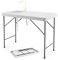 COSTWAY Mesa Plegbale Camping, Mesa Plegable 2 in 1 Multifuncional con Fregadero, Grifo Giratorio 360°,Tubo de Drenaje, Fregadero Camping para Jardín, Picnic 115 x 59 x 93,5 cm, 150 kg (Estilo 3)