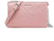 David Jones - Piccola Borsa a Tracolla Donna - Borsetta Catena Simil Pelle PU Trapuntata - Borsa a Spalla Pochette Sera - Sacchetto Borsello Besace Telefono - Shopping Viaggio - Rosa