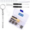 Glasses Repair Tool Kit, 550PCS Spectacles Repair Tool Kit with Mini Screwdriver, Screws Nut, Silicone Nose Pads, Glasses Cloth, Tweezer