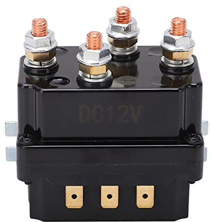 Okuyonic Relais de Solénoïde Treuil, Commutateur Magnétique de Relais de Treuil 12 V Facile à Installer Relais 250 A pour VTT
