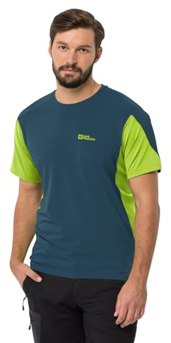 Jack Wolfskin Herren Narrows M T Shirt Shortsleeve, Dark Sea, M EU