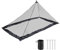 EFUTURETIME Moustiquaire Camping, 220 * 120 * 100cm, Moustiquaire Voyage Léger Portable, Tente Anti Moustique, Moustiquaire Exterieur sans Porte pour Lit de Camping, Randonnée, sans Fond, Noir