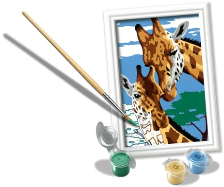 Ravensburger Cute Giraffes Paint by Numbers Kit for Kids - 23615 - Painting Arts and Crafts for Ages 7 and Up