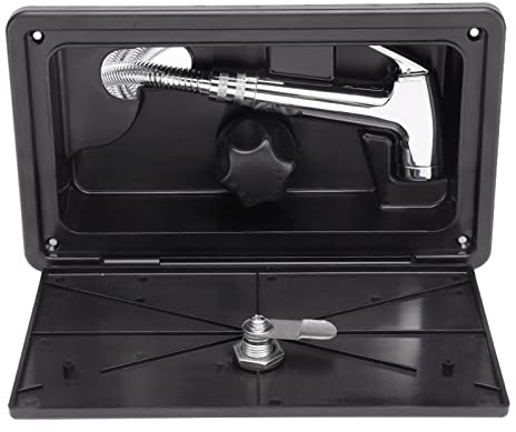 EdirFtra RV Duschkabine, Externe Duschkabine Kit, Box Dusche Heiß und Kalt Schalter Dusche, Wetterfeste Außendusche Box Kit für Marine Boot Wohnmobil Wohnwagen,A