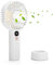 OVOOKER Mini Ventilador Portátil USB - Ventilador de Mano 5-Velocidades Ventilador Recargable USB, 3000 mAh Ventilador Portátil para Oficina, Hogar, Viajes, Exterior Blanco