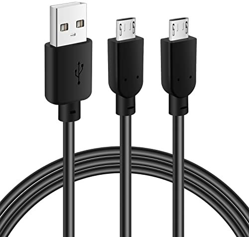 Micro USB Cable 2 FT (2-Pack), 2.4A Fast Charging & Sync Android Charger, USB 2.0 A to Micro B 5-Pin Cord, Compatible with Samsung Galaxy S7 S6 Edge, Note 5 4, Sony, PS4, Kindle, Fire TV and More