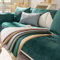 FASCINATDECO Sofa/Couch überzug/überwurf, Sofaschoner rutschfest, Super Weicher Samt Sofabezug für Sofa L Form/U Form/Ecksofa 3/2/1 Sitzer, Sofaschutz Hund Washable Sofahusse (70x90cm,Dunkelgrün)