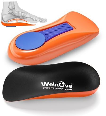Plantarfasziitis FersensWelnove Premium Fußgewölbeunterstützung Fersenpolster Cups für Fersenschmerzen Fersen Sporn Achillessehnenentzündung, Frauen 36,5-40, Männer 37-40,5