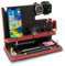 GRETAOTO Wooden Docking Station for Cell Phone, Tablet, Wallet, Gadgets, Watch, Keys, Accessories, Essentials, Desk Organizer, Storage Stand for Work Desk, Nightstand, Gifts for Men (Red)