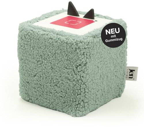 JenLiving® Musikbox SLEEVY, Teddy Plüsch Hülle, Überzug - Stilvoller Schutzbezug für deine Toniebox (Dusty Mint)