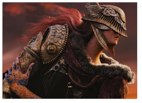 Displate Elden Ring Metal Poster Magnetische Befestigung Offiziell Lizenziert Bilder Lands Between - Malenia the Severed Poster 67,5x48cm
