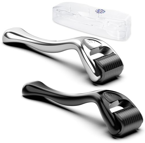 GeeRic Beard Roller 0.5 mm,Microneedling Roller ür Gesicht und Körper, Nadelroller Bart Roller für Bartwachstum, Gesichtshautpflege, Anti-Aging, Anti-Falten