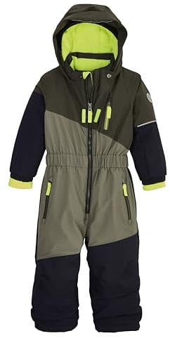 first instinct by killtec Kinder Skioverall/Schneeanzug mit Kapuze FISW 27 MNS ONPC, dunkeloliv, 86/92, 42106-000