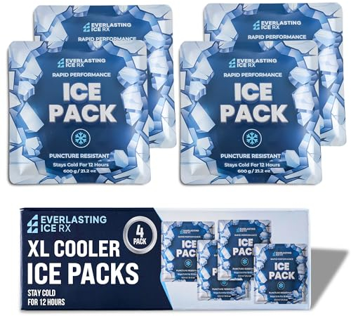 Everlasting Ice Rx Reusable Cooling Lunch Box Ice Pack 600g 4 Pack, ELI-902