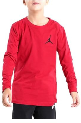 Nike Mädchen Jumpman Air T-Shirt, R78-Gym Red, 13-15 anni