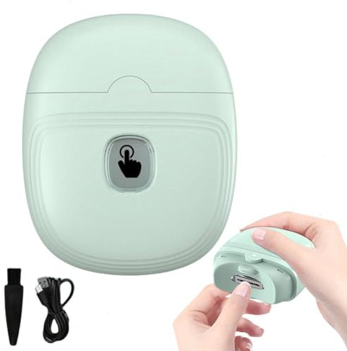 Electric Nail Clipper, Electric Automatic Nail Clipper, USB Rechargeable Electric Nail Cutter with Catcher & LED Light,Safety Electric Nail File for Baby, Kids, Adults, Seniors, Caregivers