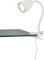 lightling Sandra Klemmleuchte, Flexarm verstellbar, mit Schnurschalter, IP20 Indoor, exkl. 1 x GU10 max. 10W, Ø 7 cm, Höhe 20 cm, Metall, weiß matt